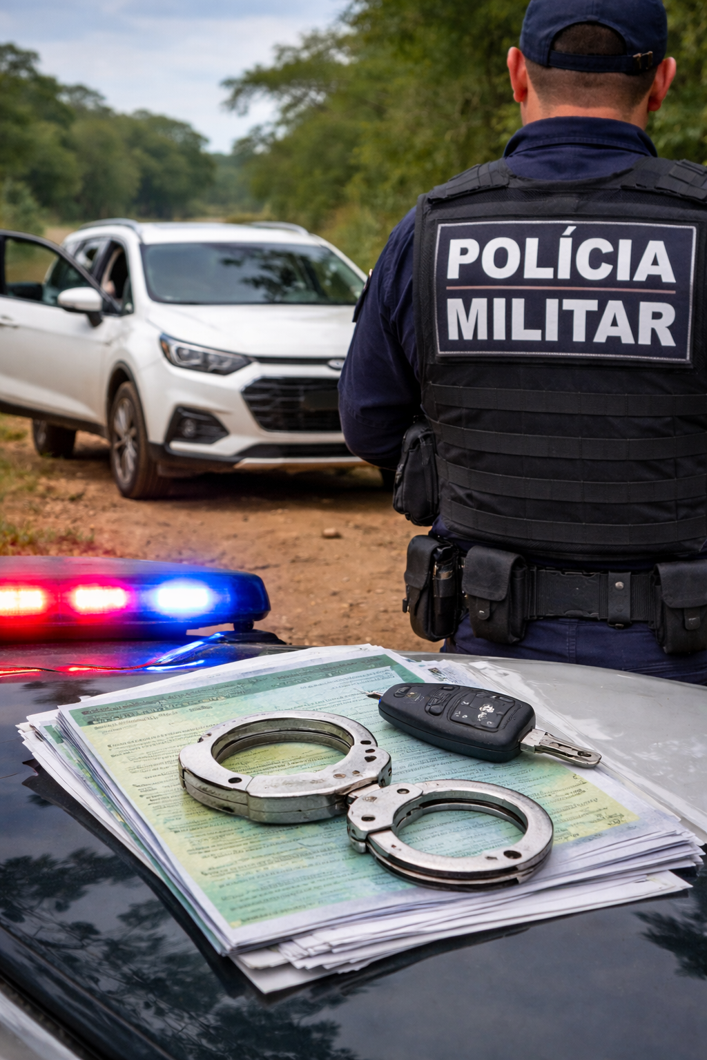 Veículo com registro de roubo é recuperado pela PM na fronteira do MS