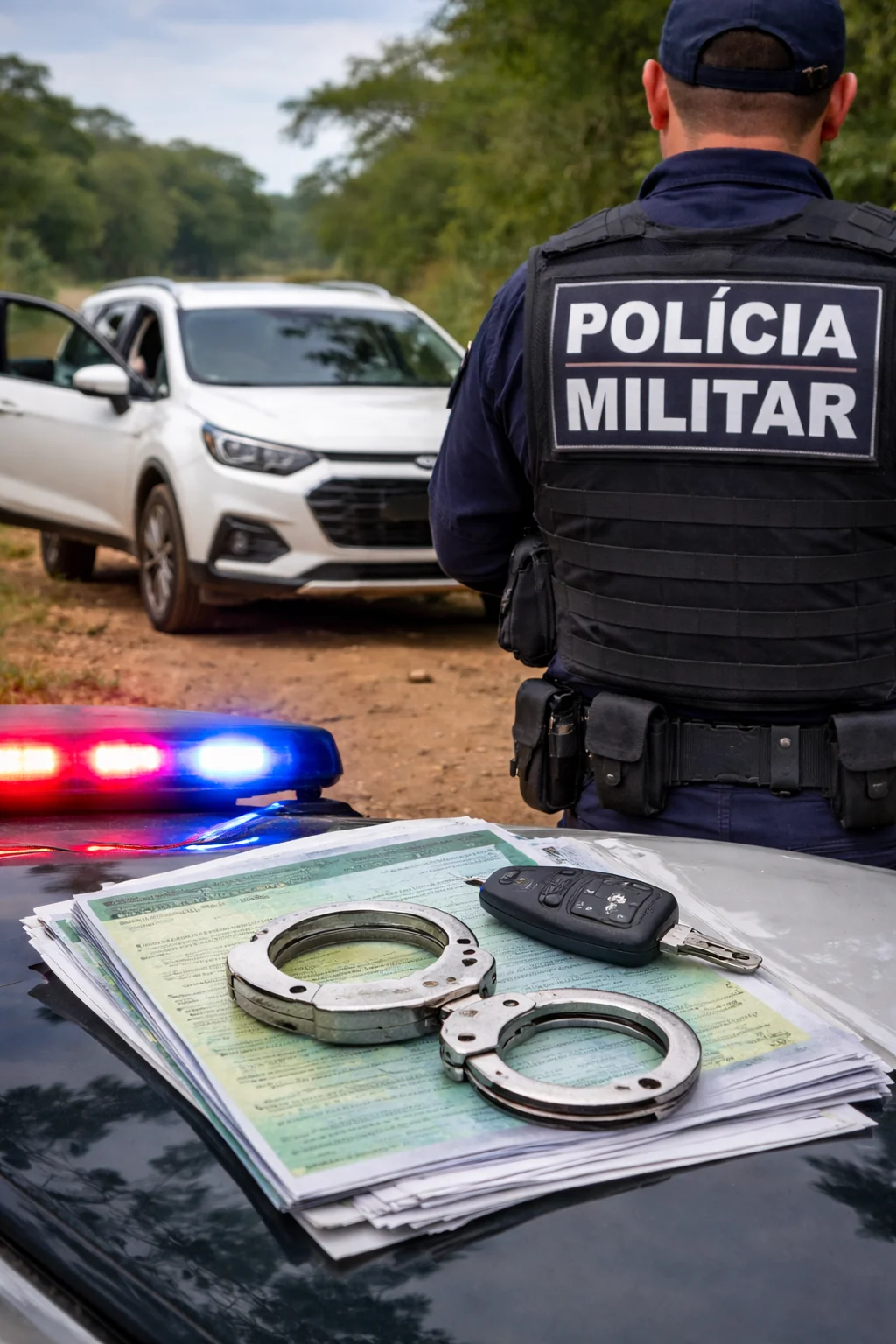 Veículo com registro de roubo é recuperado pela PM na fronteira do MS