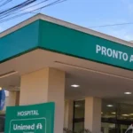 Fachada do pronto atendimento do Hospital Unimed em Dourados