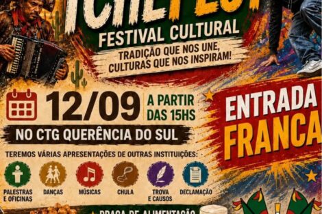 Cartaz de divulgação do THEFEST no CTG Querência do Sul