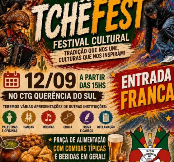 Cartaz de divulgação do THEFEST no CTG Querência do Sul