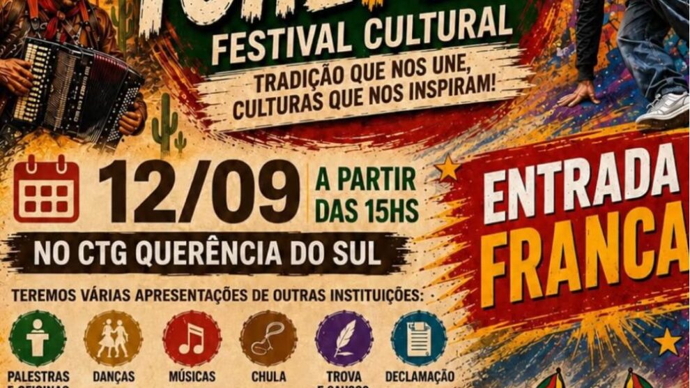 Cartaz de divulgação do THEFEST no CTG Querência do Sul