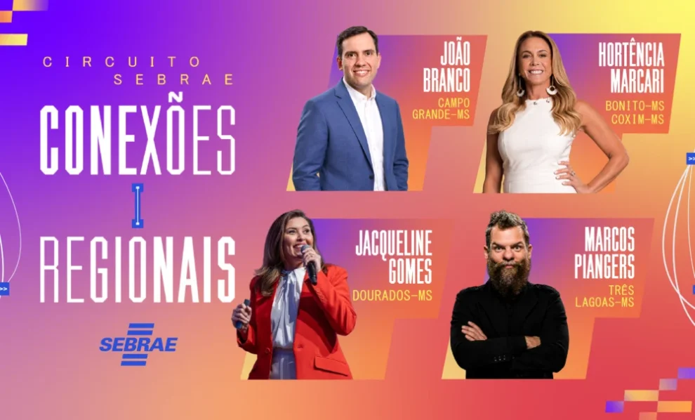 Imagem de divulgação do circuito de palestras do Sebrae em Mato Grosso do Sul